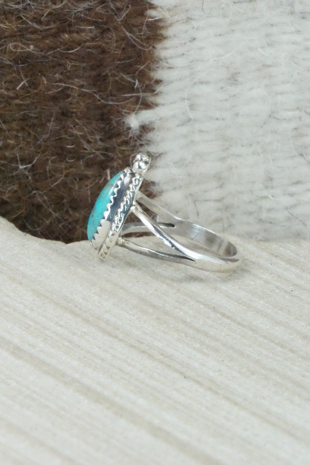 Turquoise & Sterling Silver Ring - Alice Rose Saunders - Size 6