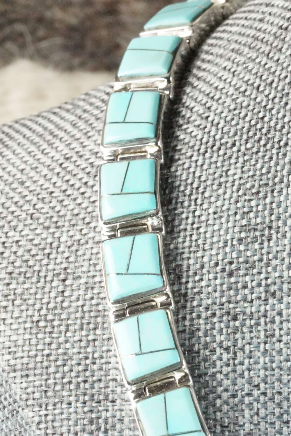 Turquoise & Sterling Silver Necklace and Earrings - Calvin Begay
