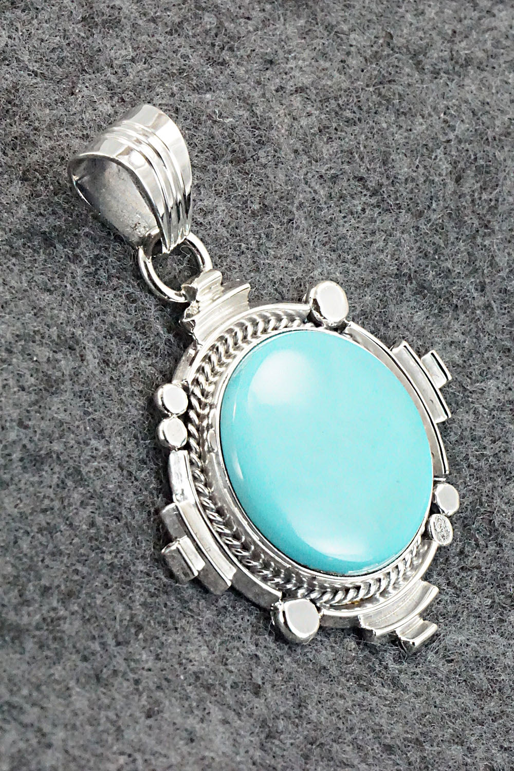 Turquoise & Sterling Silver Pendant - Marita Benally