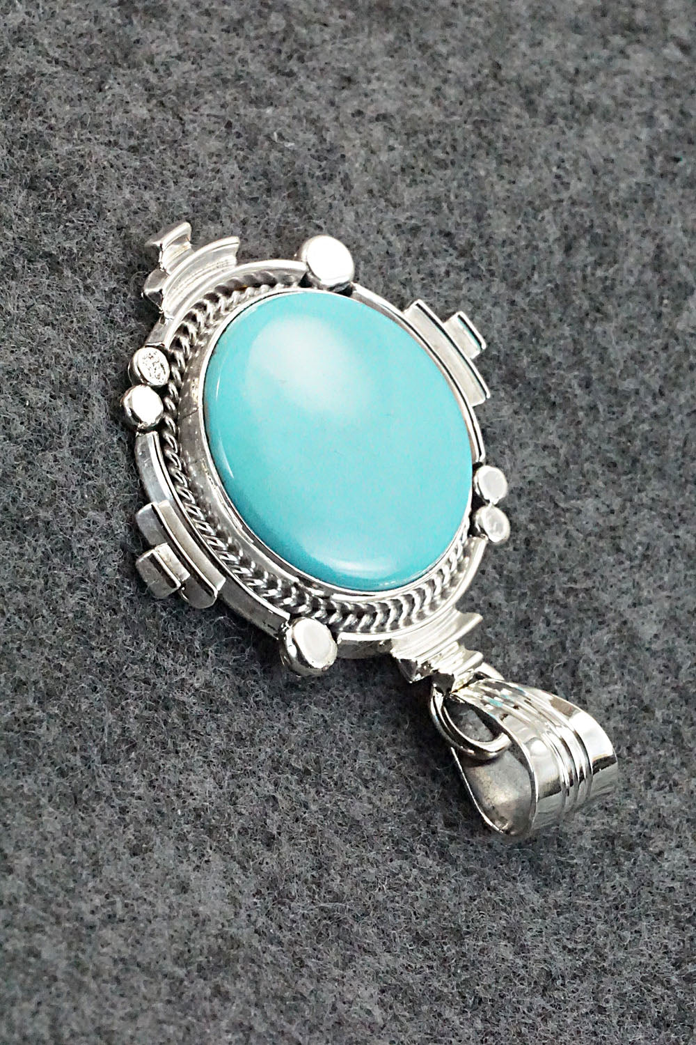 Turquoise & Sterling Silver Pendant - Marita Benally