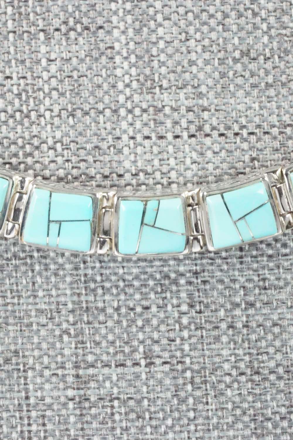 Turquoise & Sterling Silver Necklace and Earrings - Calvin Begay