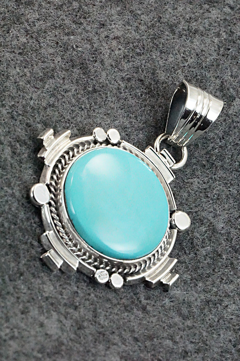 Turquoise & Sterling Silver Pendant - Marita Benally
