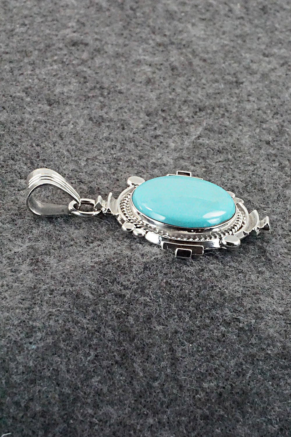 Turquoise & Sterling Silver Pendant - Marita Benally