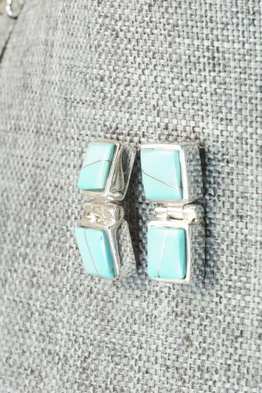 Turquoise & Sterling Silver Necklace and Earrings - Calvin Begay