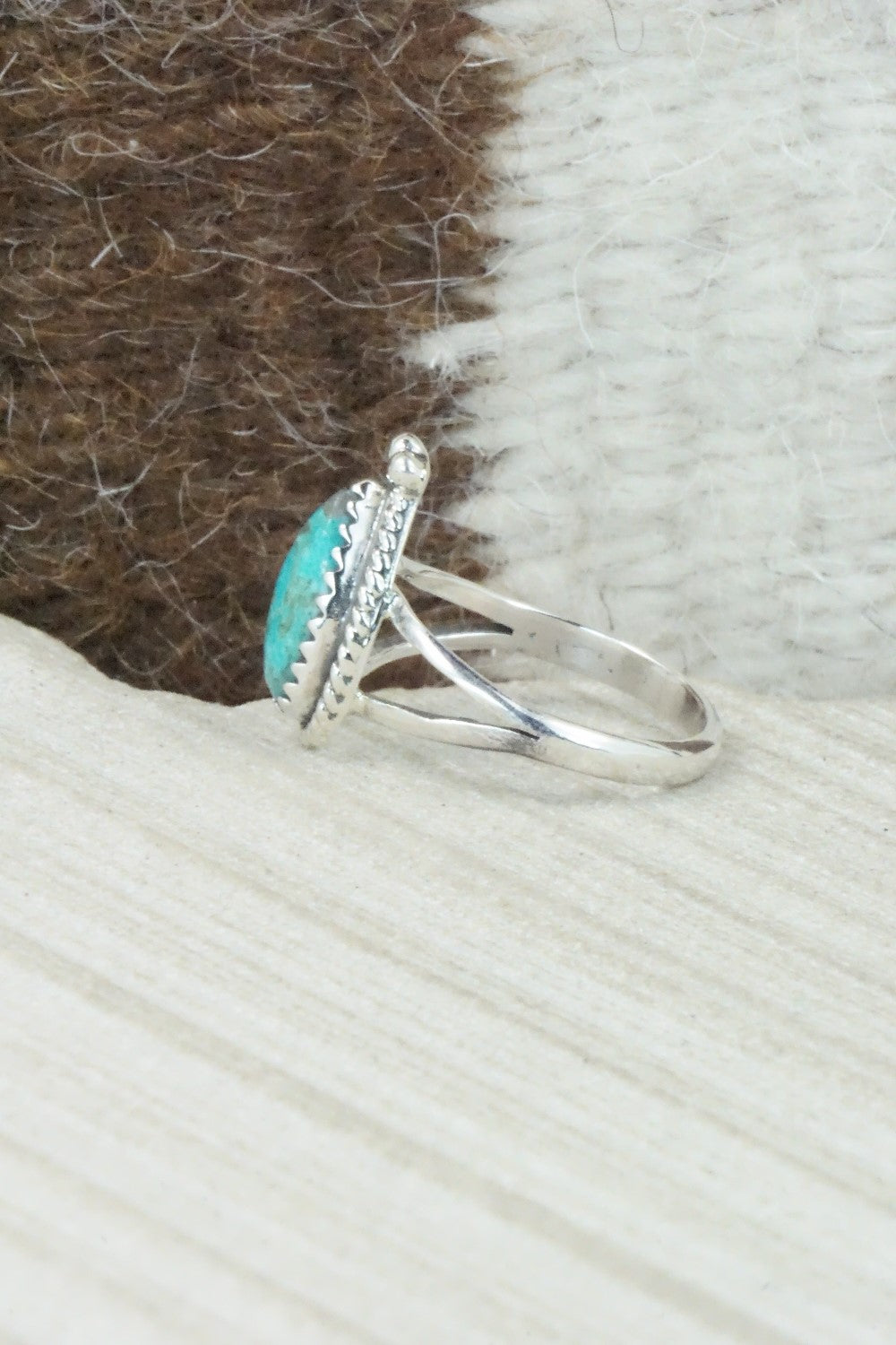 Turquoise & Sterling Silver Ring - Alice Rose Saunders - Size 6.75