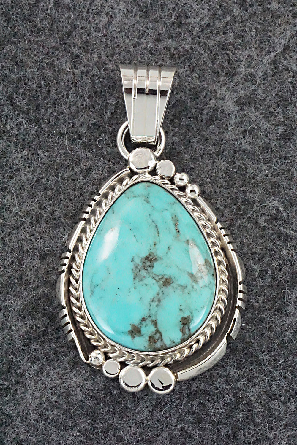 Turquoise & Sterling Silver Pendant - Marita Benally