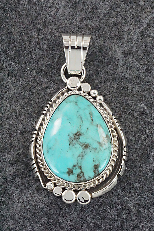 Turquoise & Sterling Silver Pendant - Marita Benally