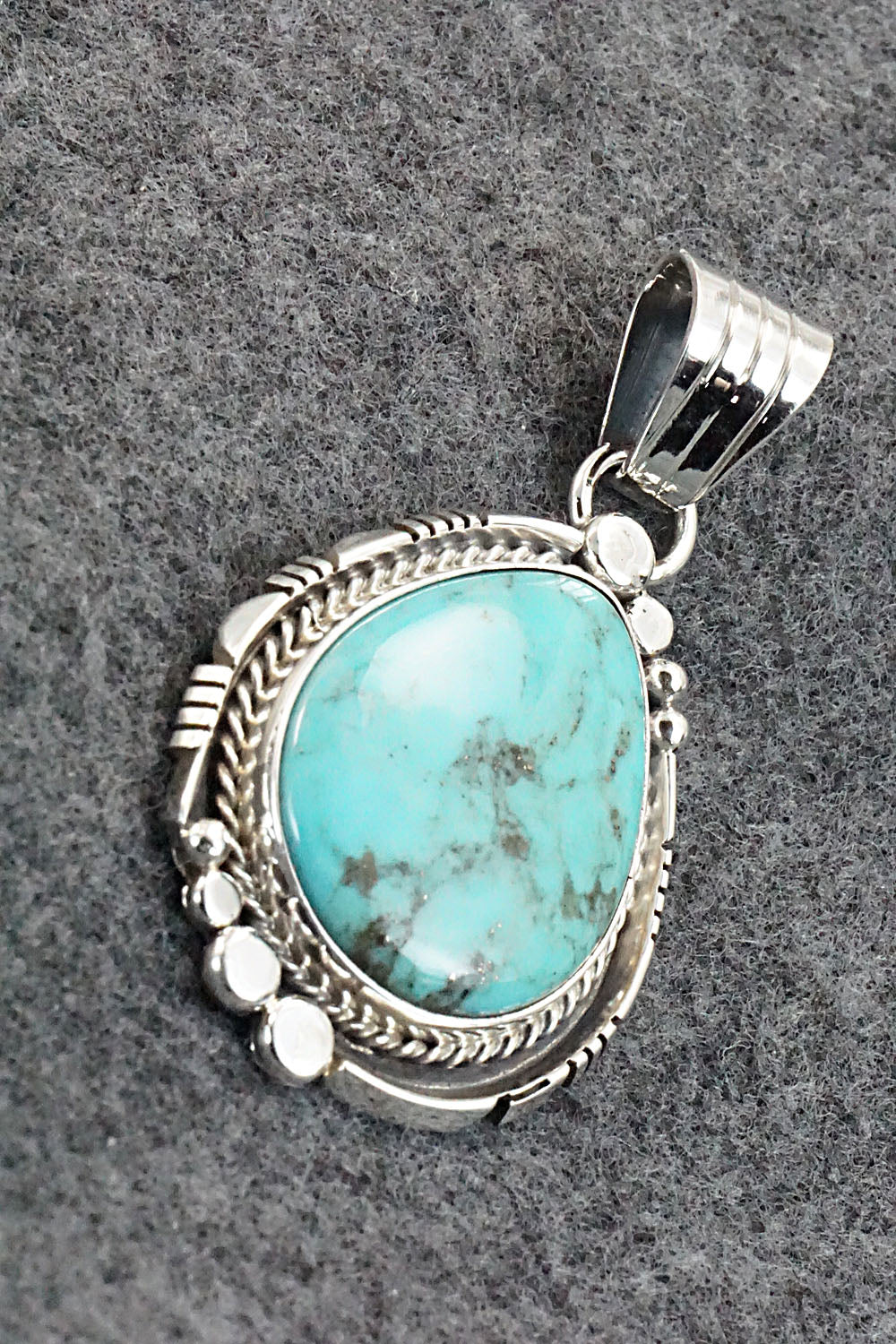 Turquoise & Sterling Silver Pendant - Marita Benally