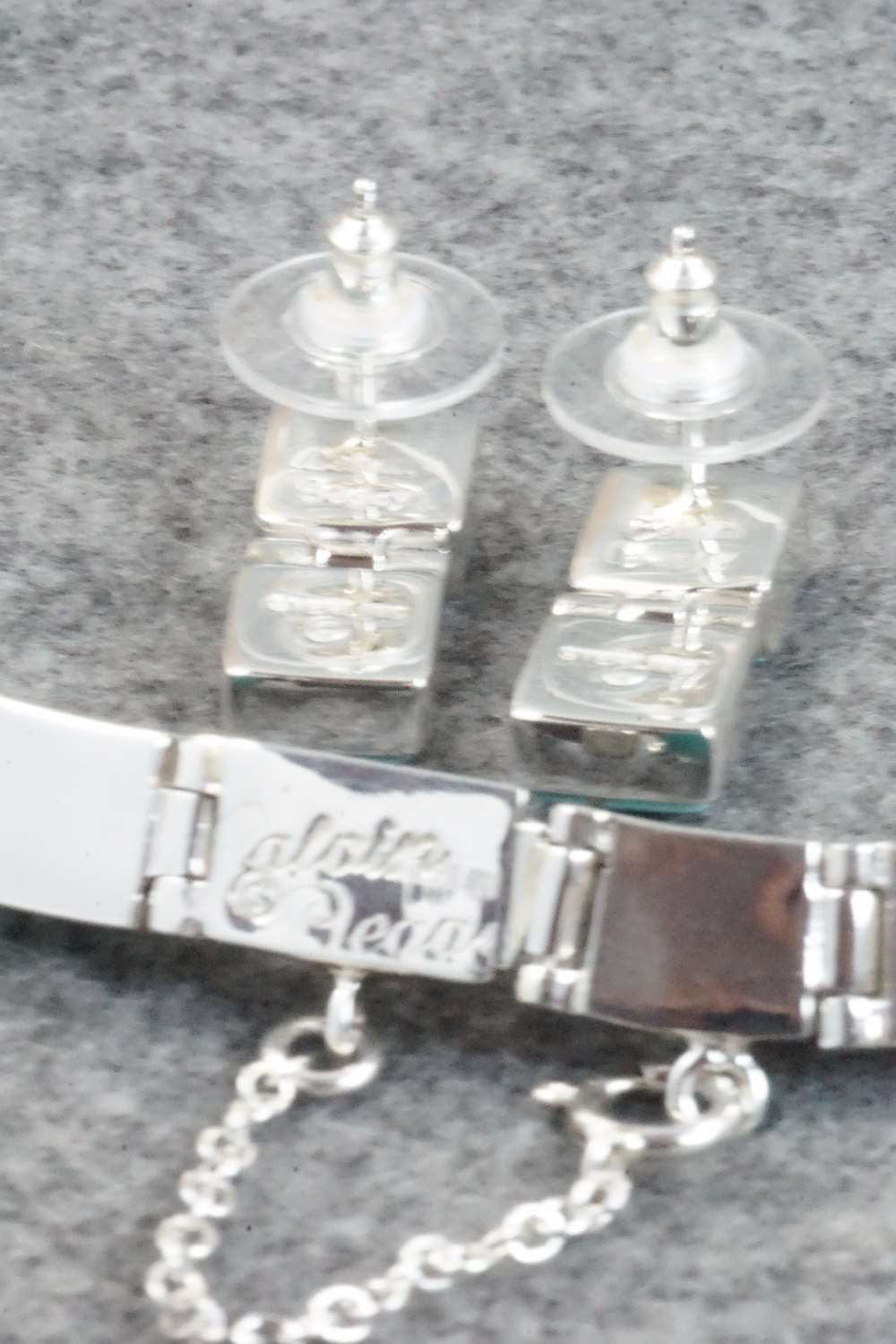Turquoise & Sterling Silver Necklace and Earrings - Calvin Begay