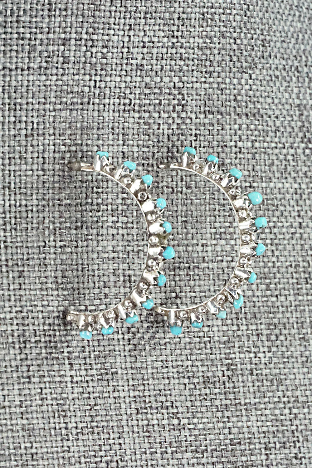 Turquoise & Sterling Silver Earrings - Sampson Tsipa