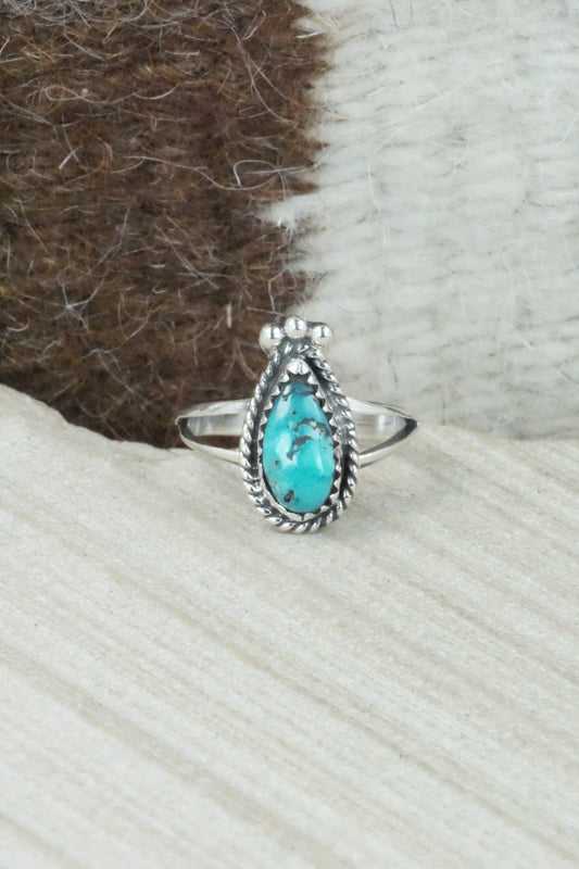Turquoise & Sterling Silver Ring - Alice Rose Saunders - Size 6.75