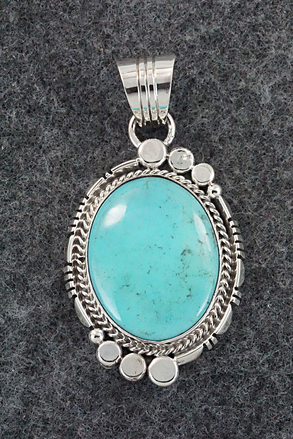 Turquoise & Sterling Silver Pendant - Marita Benally