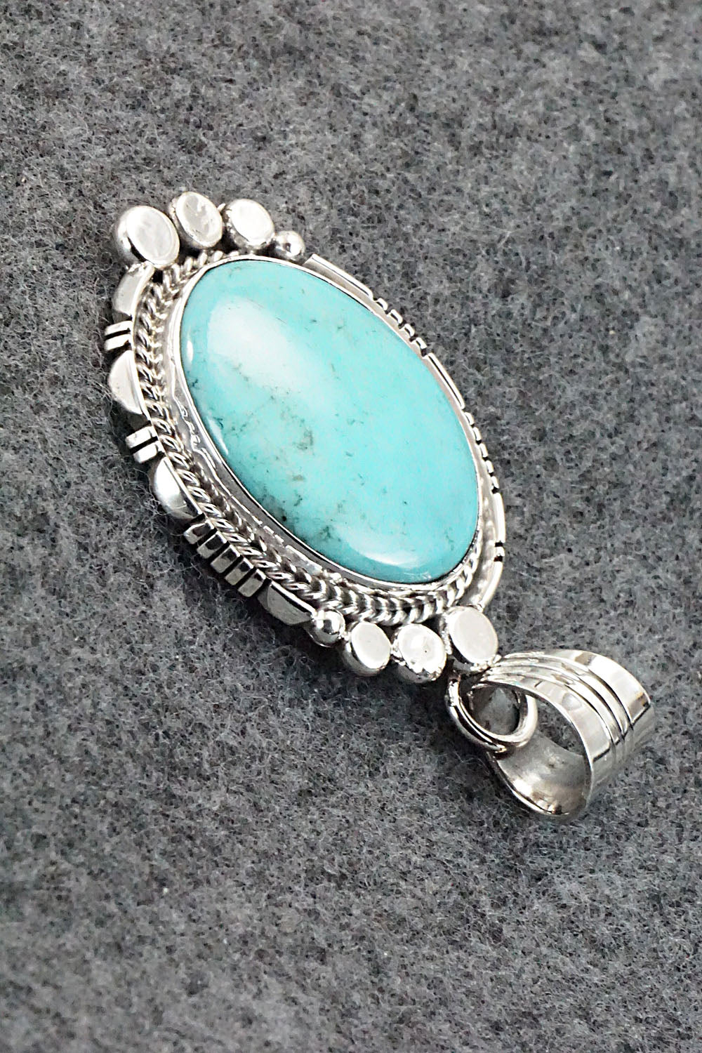 Turquoise & Sterling Silver Pendant - Marita Benally