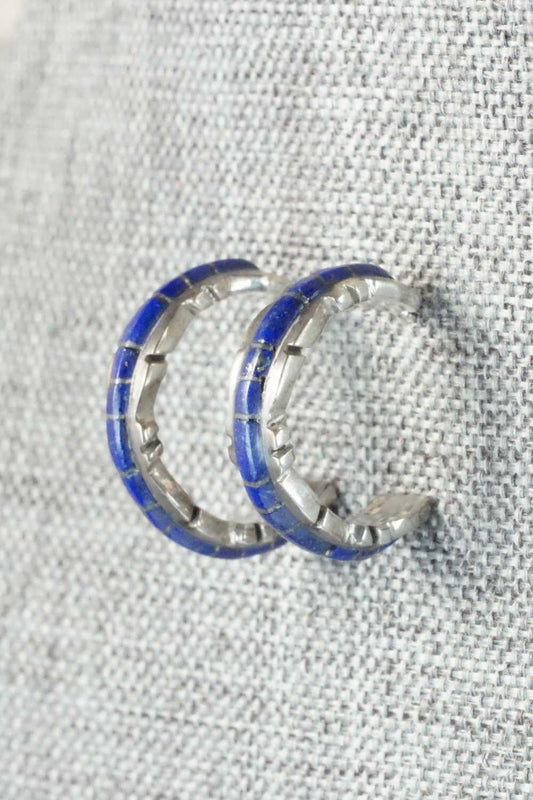 Lapis & Sterling Silver Earrings - Sheldon Lalio