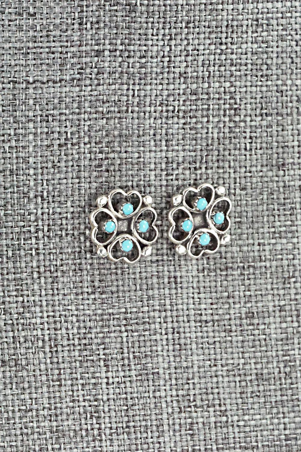 Turquoise & Sterling Silver Earrings - Dorthy Natachu