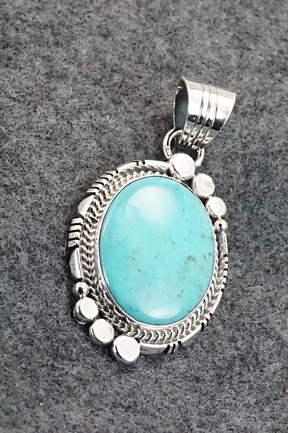 Turquoise & Sterling Silver Pendant - Marita Benally