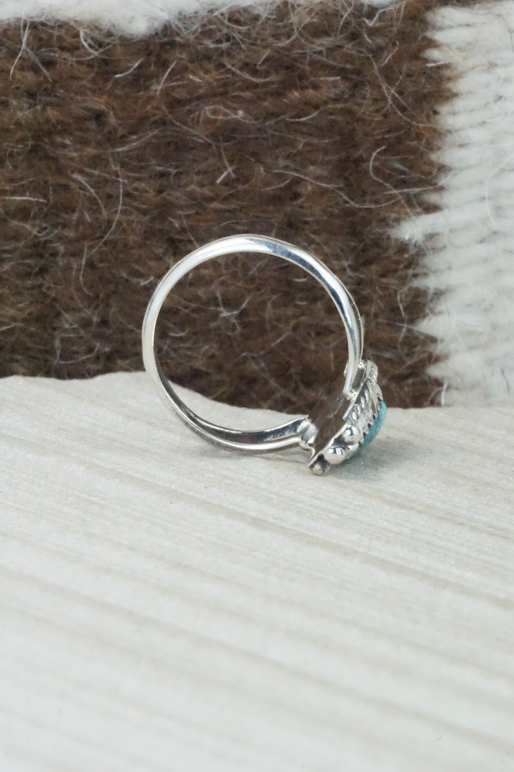 Turquoise & Sterling Silver Ring - Alice Rose Saunders - Size 6.75