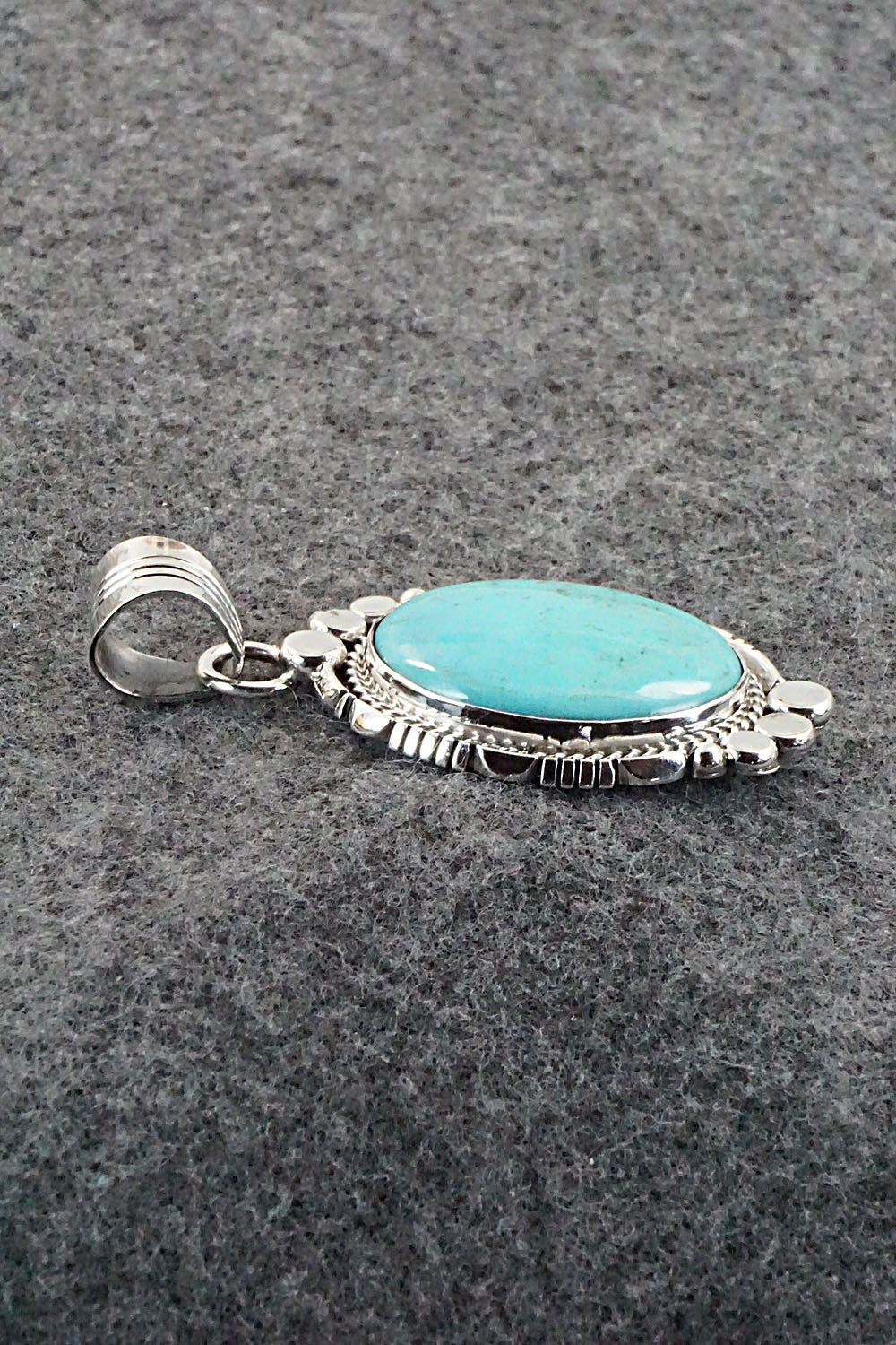 Turquoise & Sterling Silver Pendant - Marita Benally