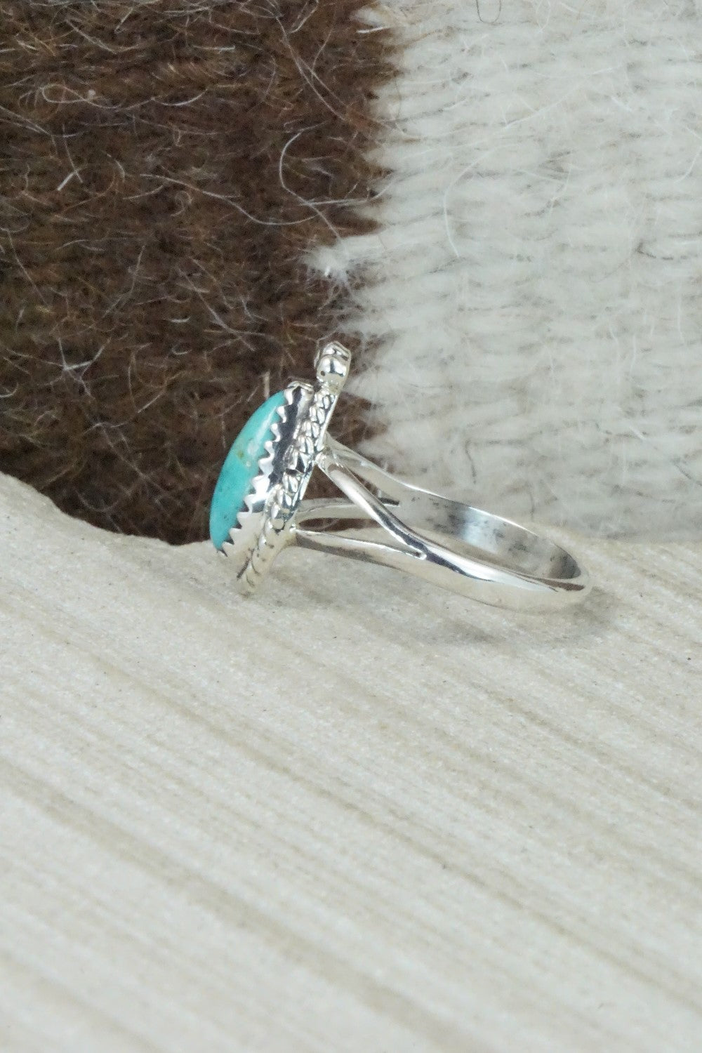 Turquoise & Sterling Silver Ring - Alice Rose Saunders - Size 7.75
