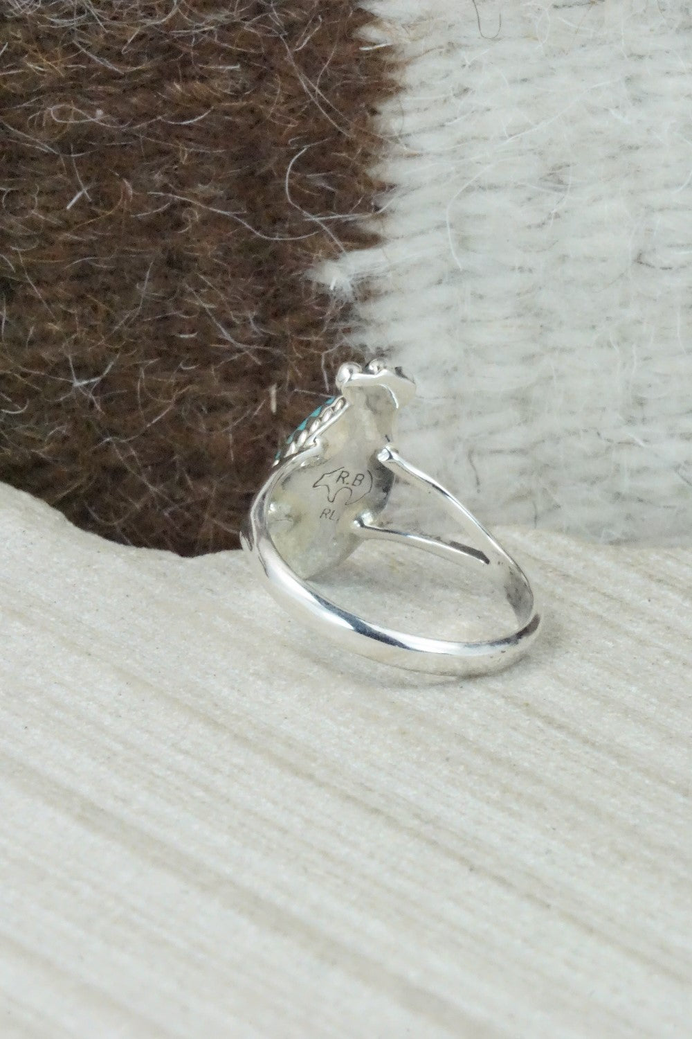 Turquoise & Sterling Silver Ring - Alice Rose Saunders - Size 7.75