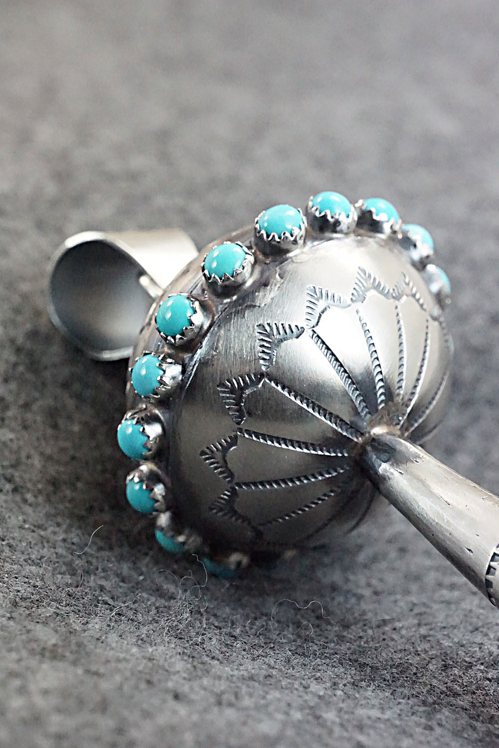 Turquoise & Sterling Silver Pendant - Tim Yazzie