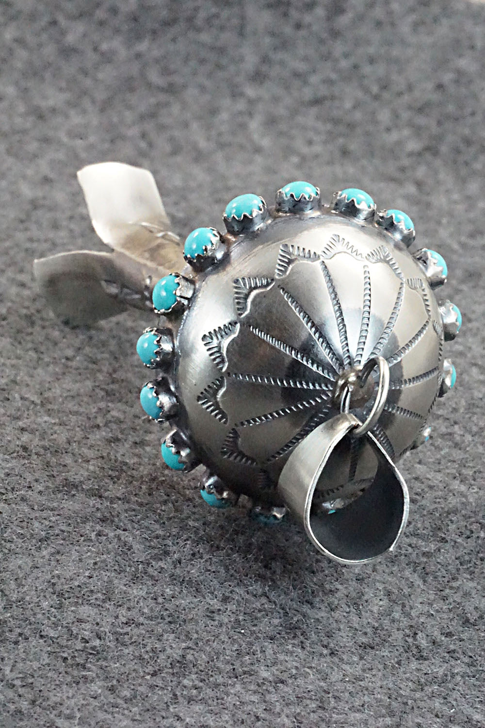 Turquoise & Sterling Silver Pendant - Tim Yazzie