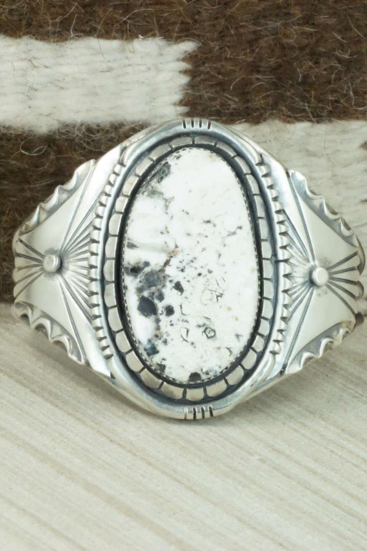 White Buffalo & Sterling Silver Bracelet - Eddie Chaco