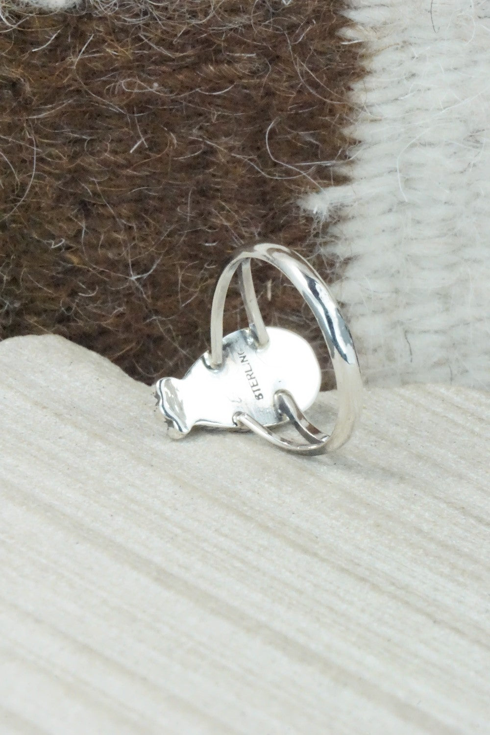 Turquoise & Sterling Silver Ring - Alice Rose Saunders - Size 8