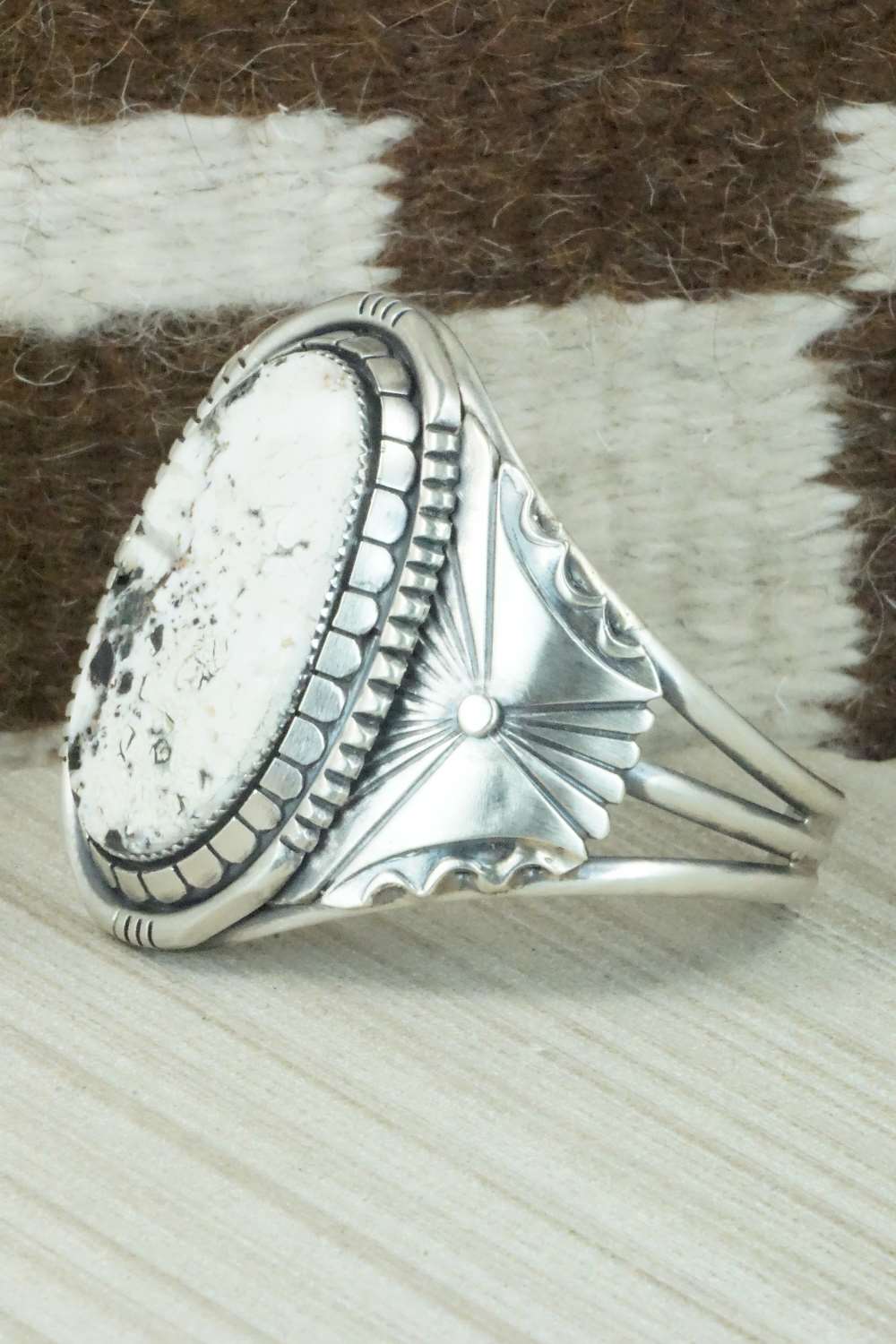 White Buffalo & Sterling Silver Bracelet - Eddie Chaco