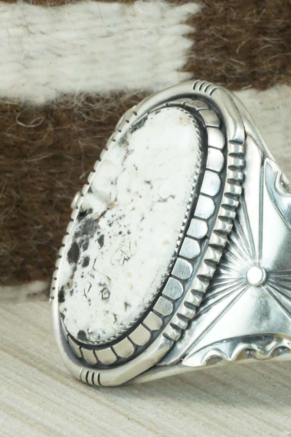 White Buffalo & Sterling Silver Bracelet - Eddie Chaco