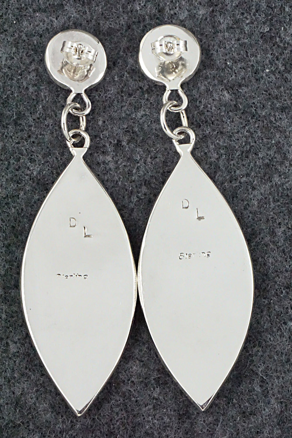 Opalite & Sterling Silver Inlay Earrings - Keith Davis