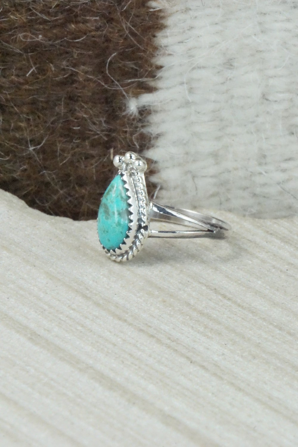 Turquoise & Sterling Silver Ring - Alice Rose Saunders - Size 9