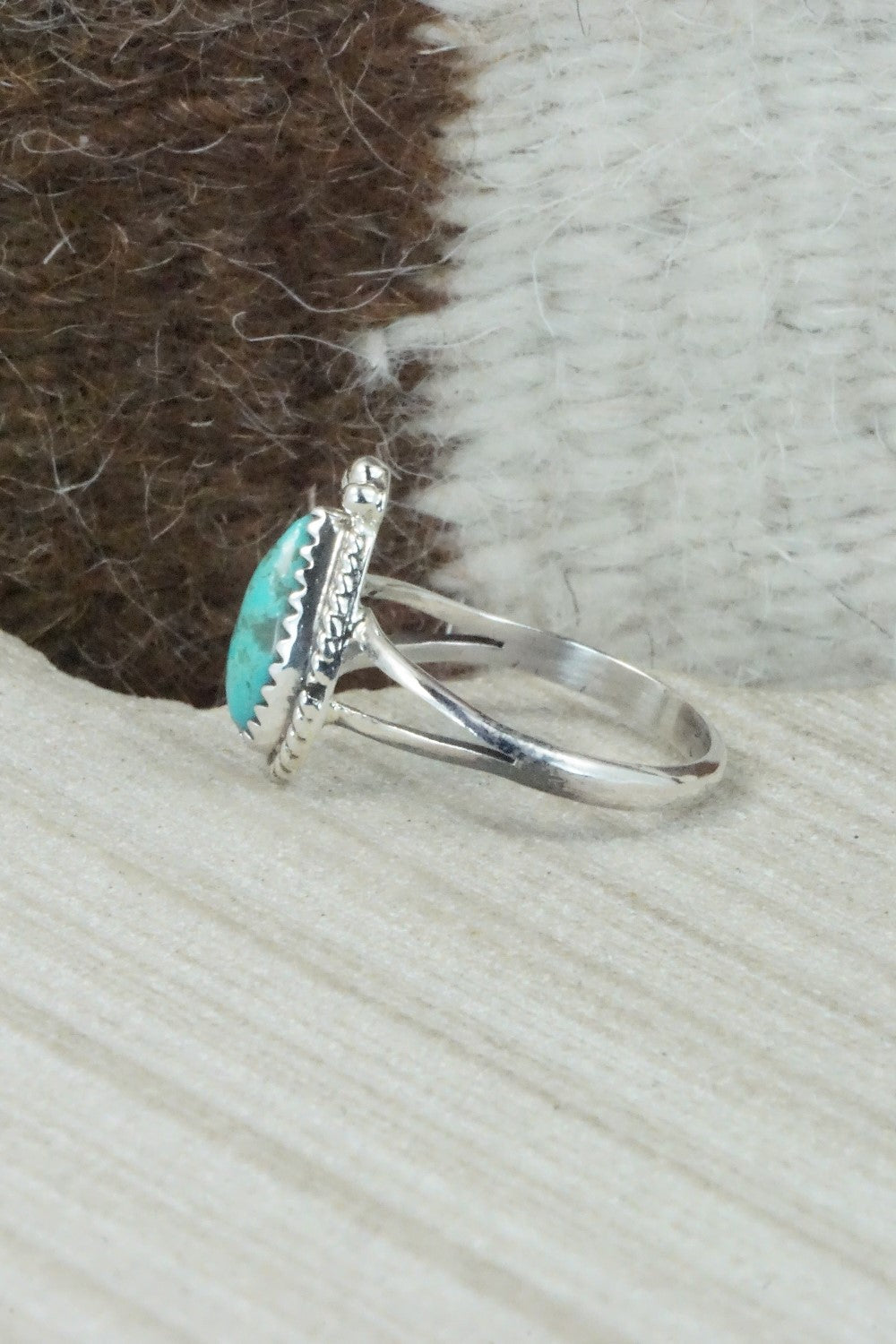 Turquoise & Sterling Silver Ring - Alice Rose Saunders - Size 9