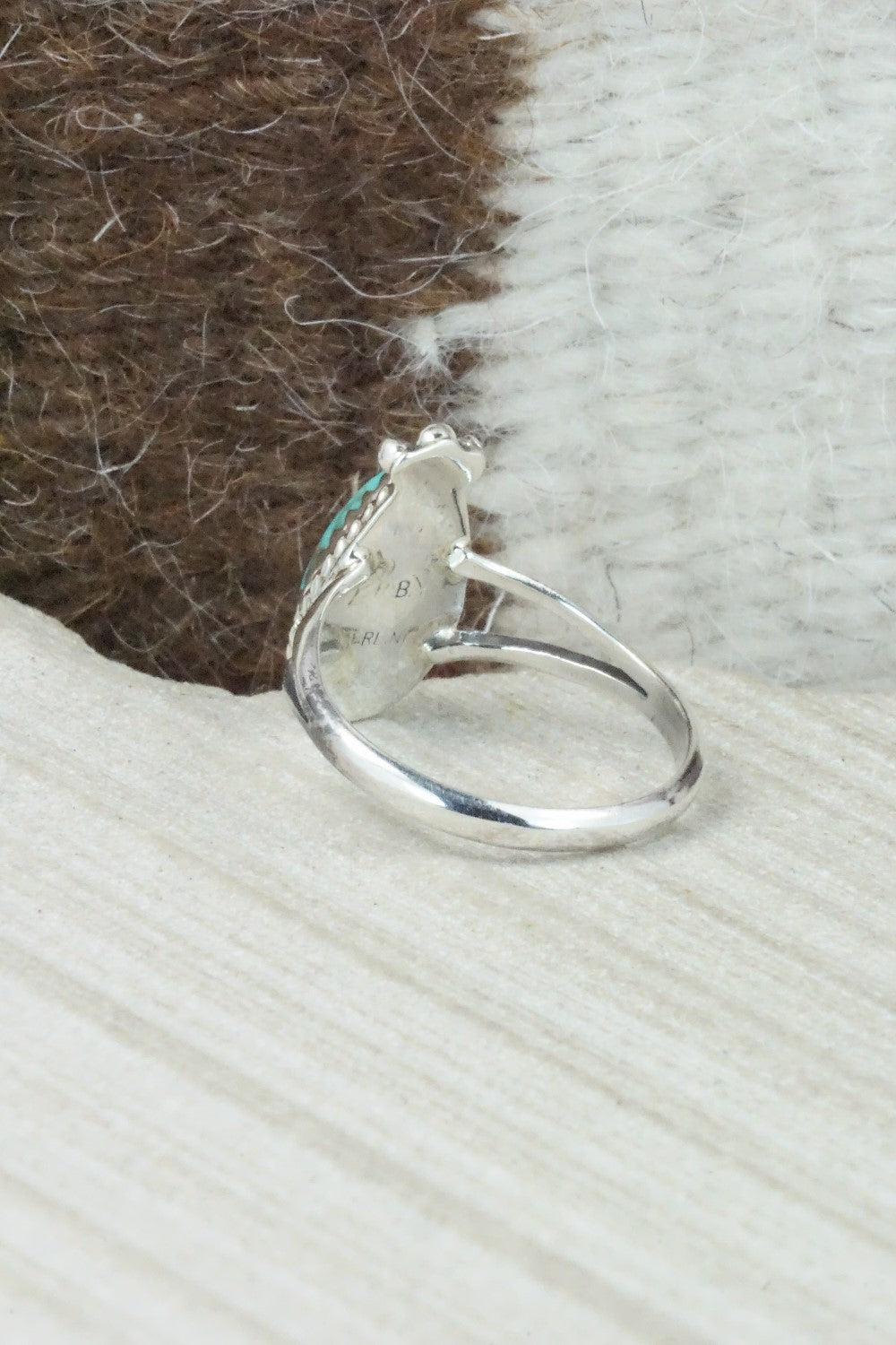 Turquoise & Sterling Silver Ring - Alice Rose Saunders - Size 9