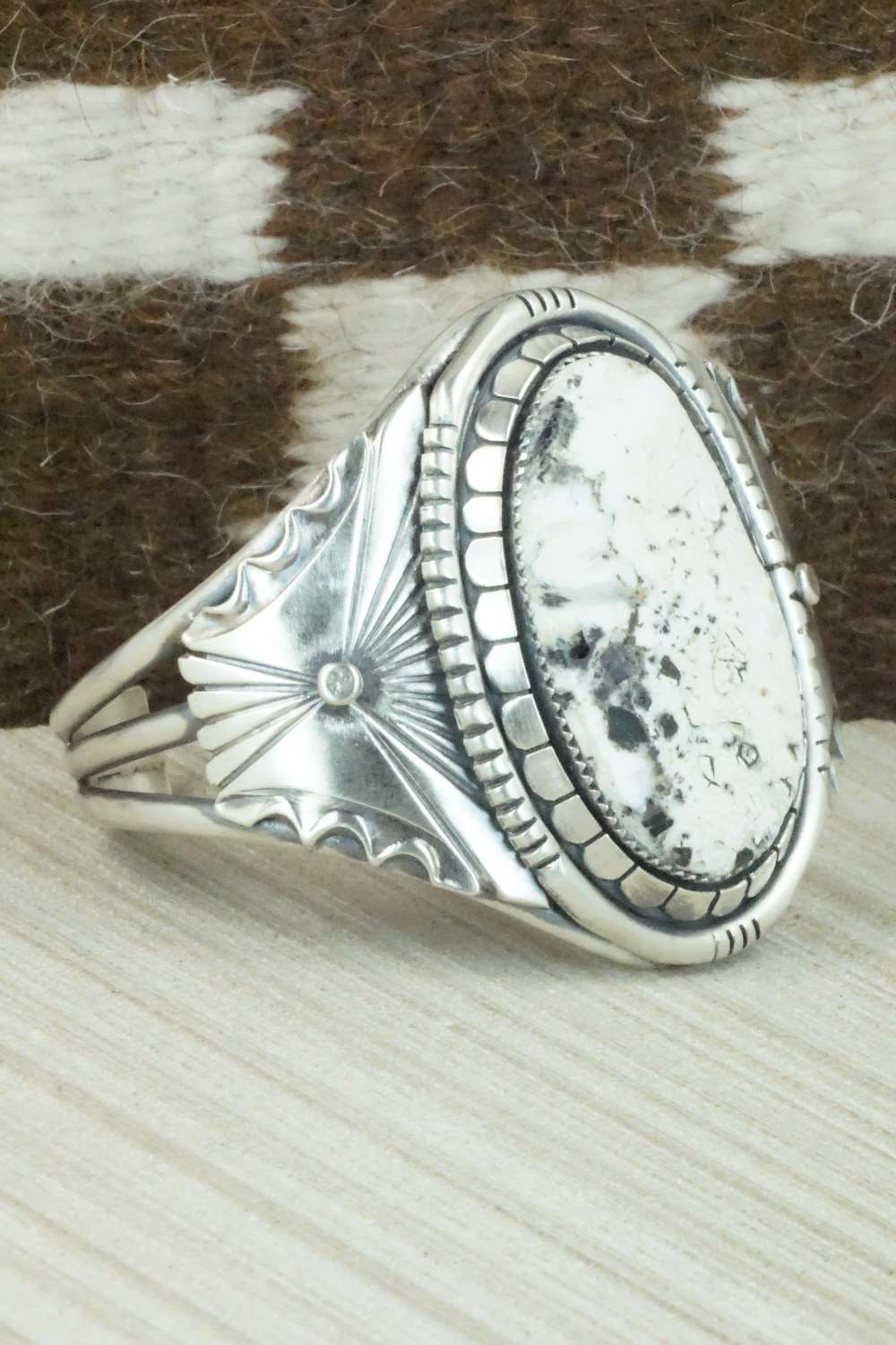 White Buffalo & Sterling Silver Bracelet - Eddie Chaco