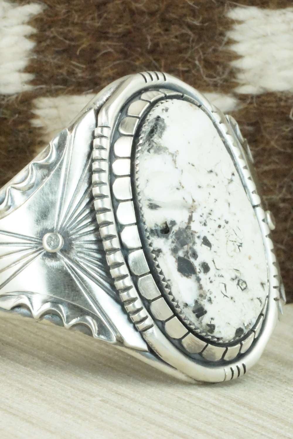 White Buffalo & Sterling Silver Bracelet - Eddie Chaco