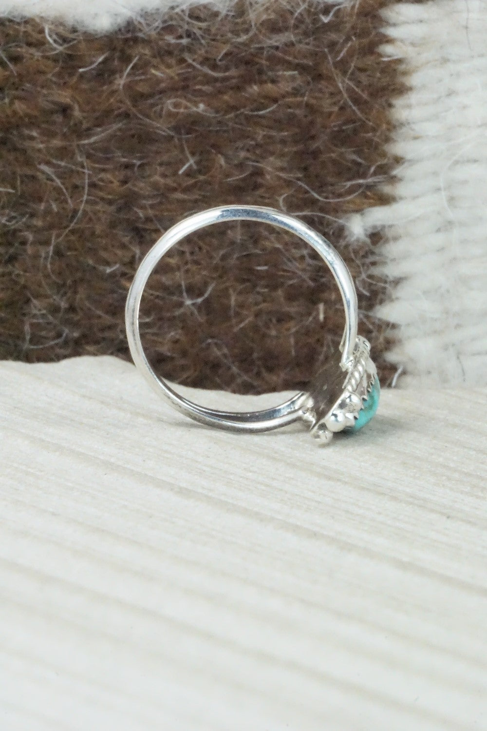 Turquoise & Sterling Silver Ring - Alice Rose Saunders - Size 9