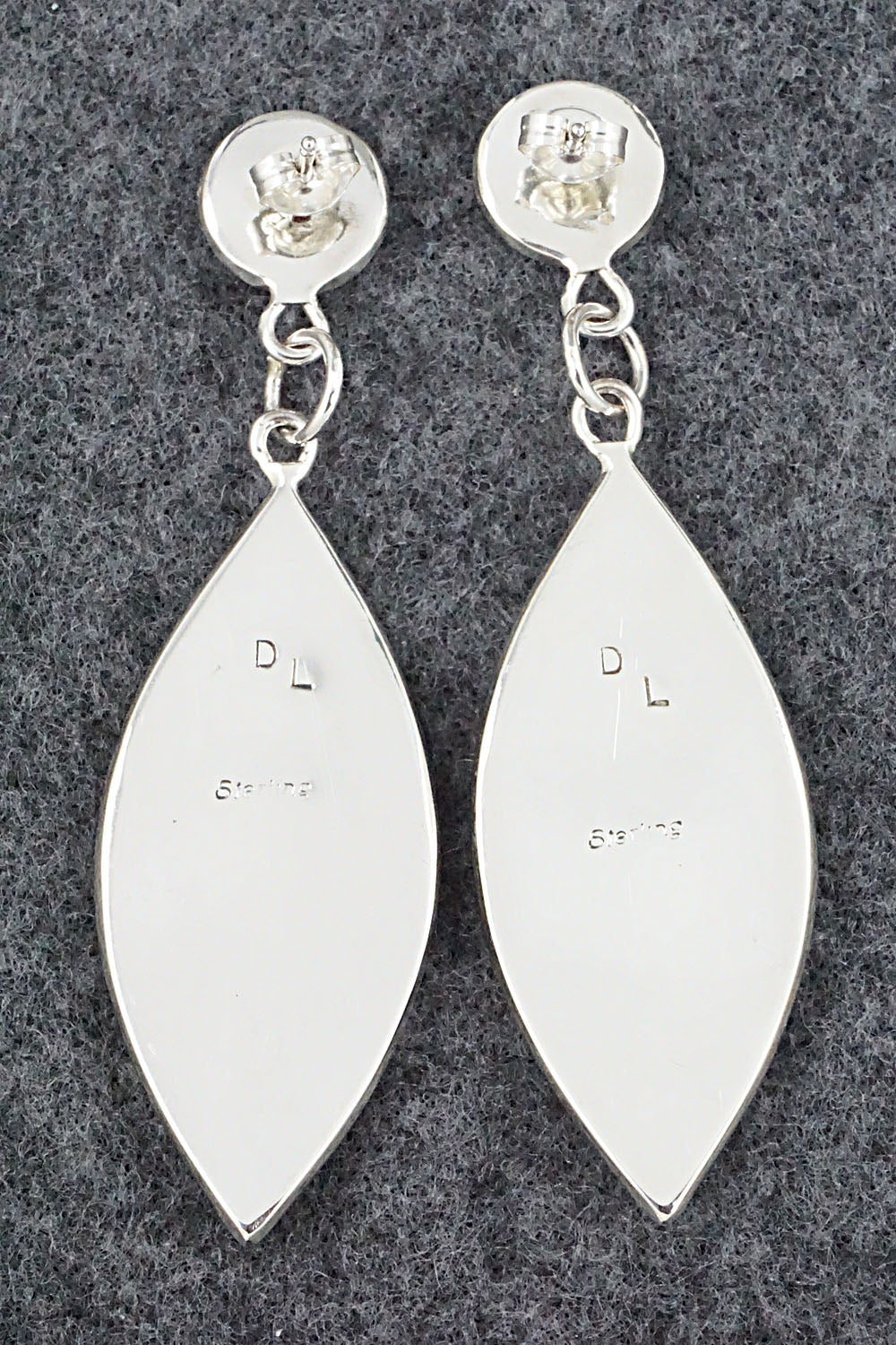 Opalite & Sterling Silver Inlay Earrings - Keith Davis