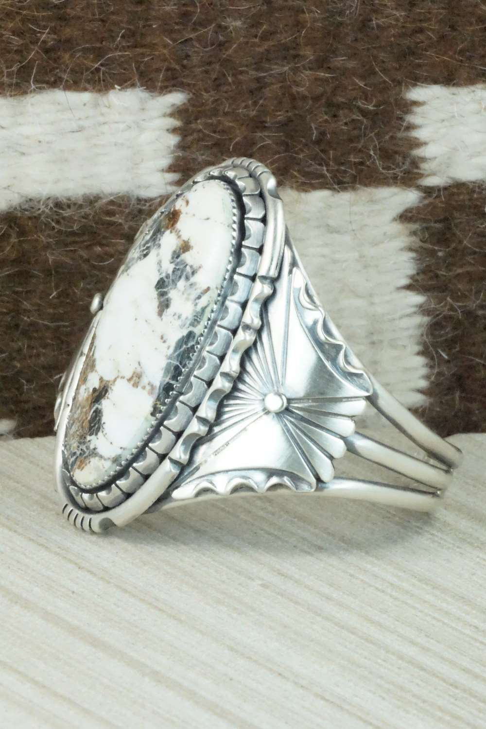 White Buffalo & Sterling Silver Bracelet - Eddie Chaco