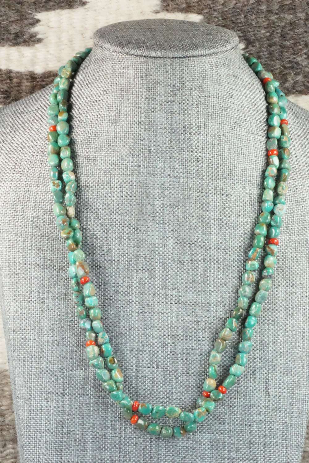 Turquoise, Coral & Shell Necklace - Ramona Bird