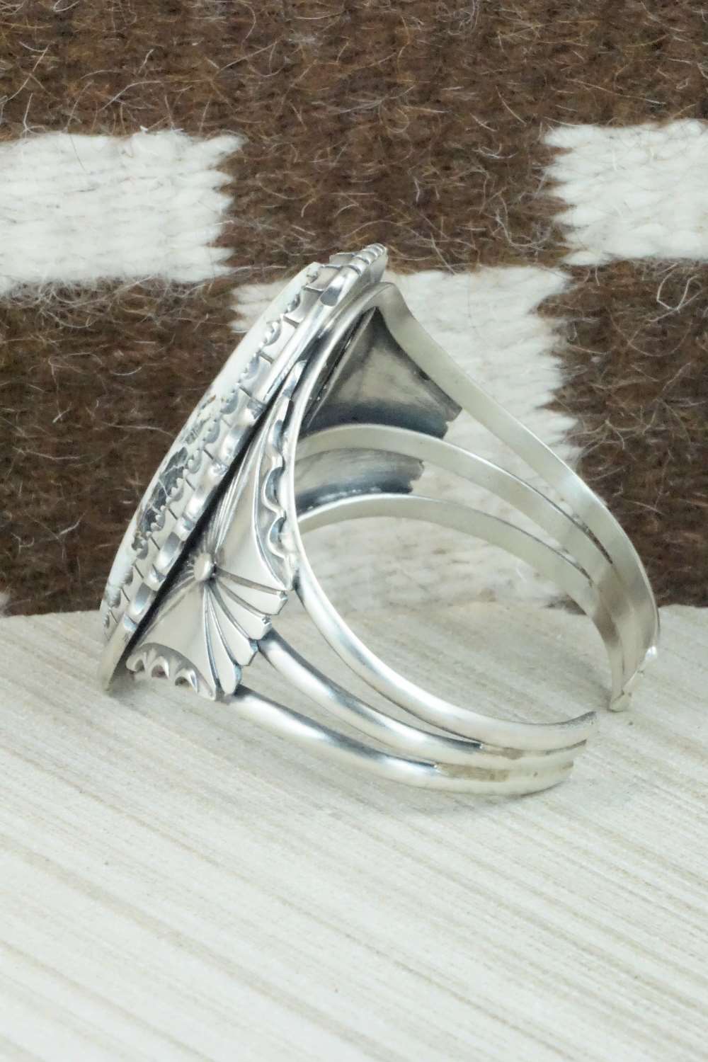 White Buffalo & Sterling Silver Bracelet - Eddie Chaco