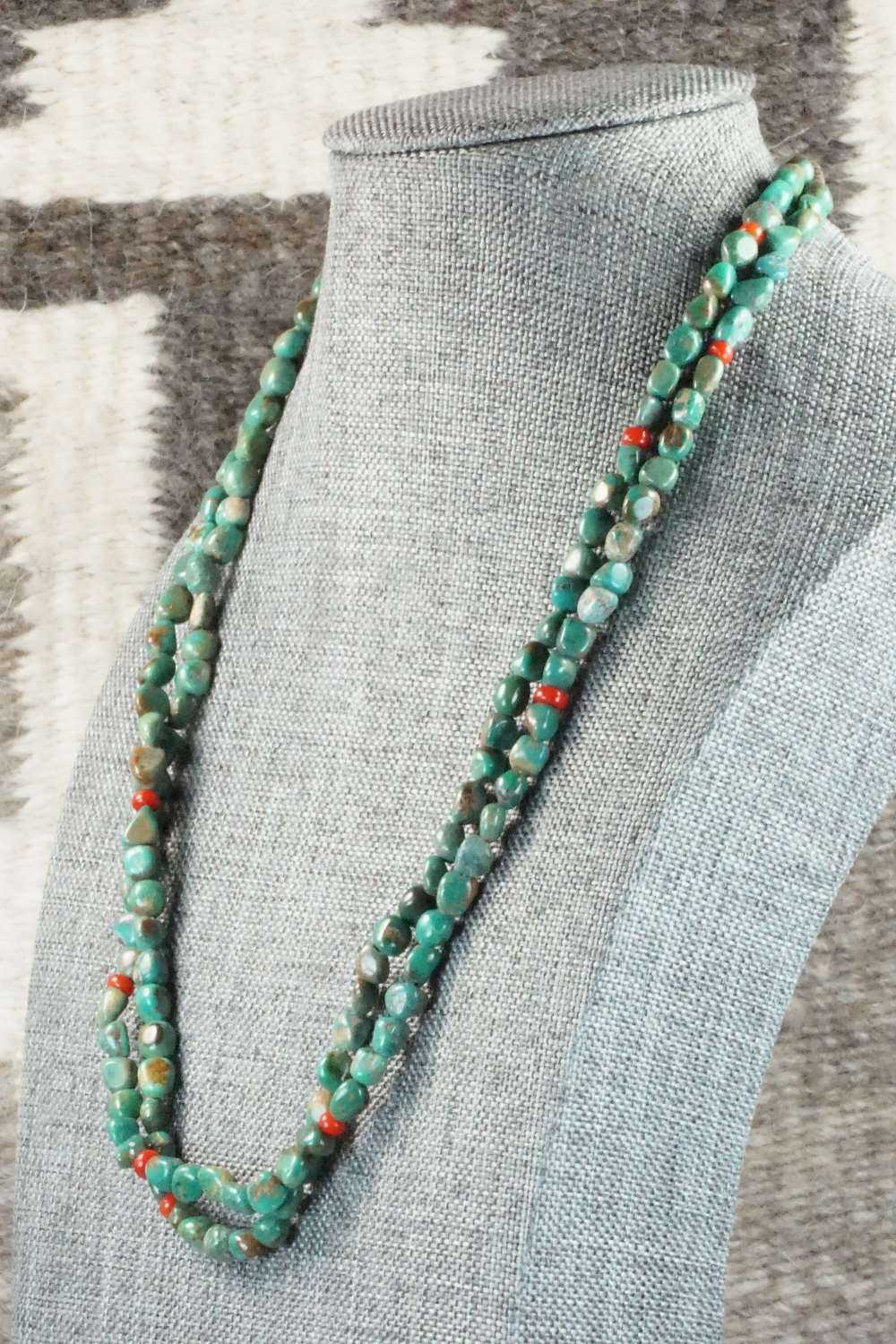 Turquoise, Coral & Shell Necklace - Ramona Bird