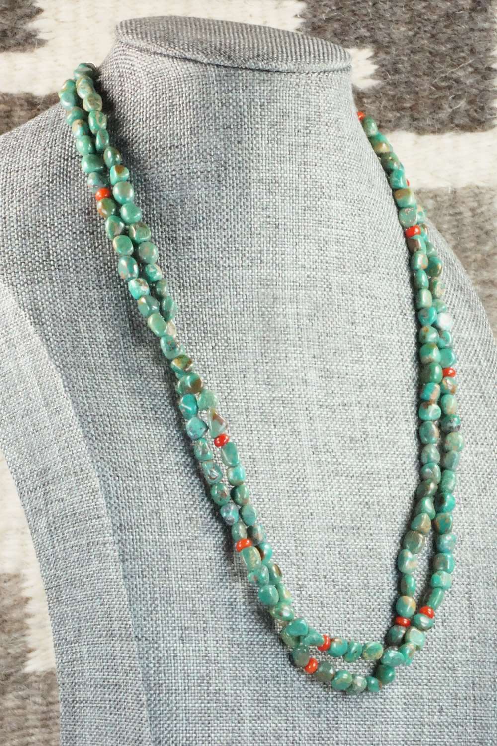 Turquoise, Coral & Shell Necklace - Ramona Bird