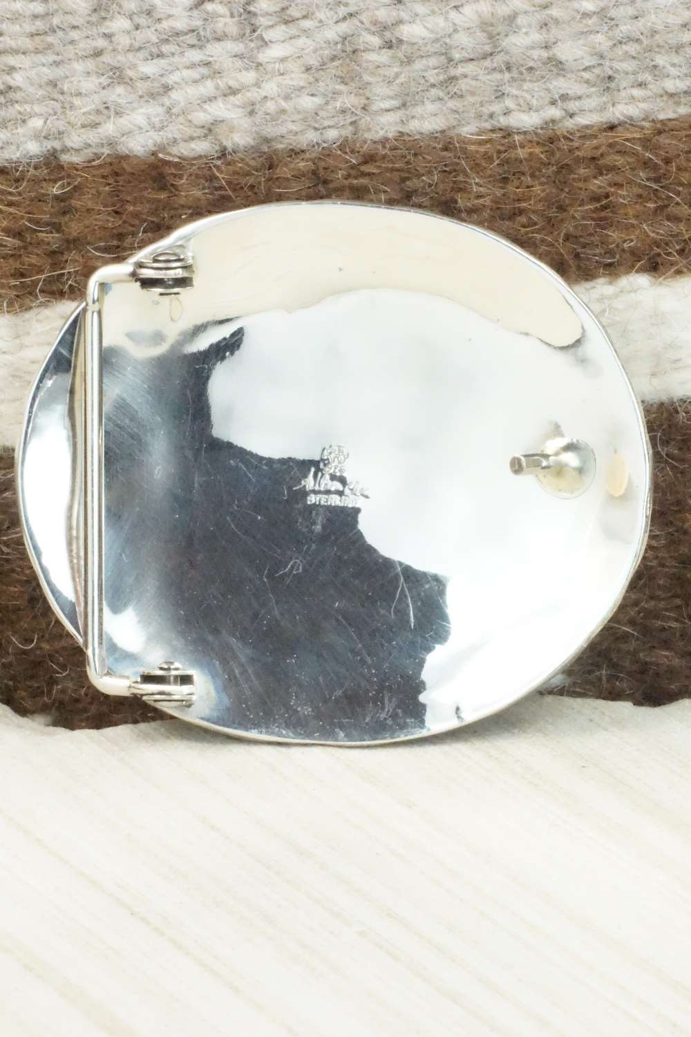 Turquoise & Sterling Silver Belt Buckle - Allen Chee