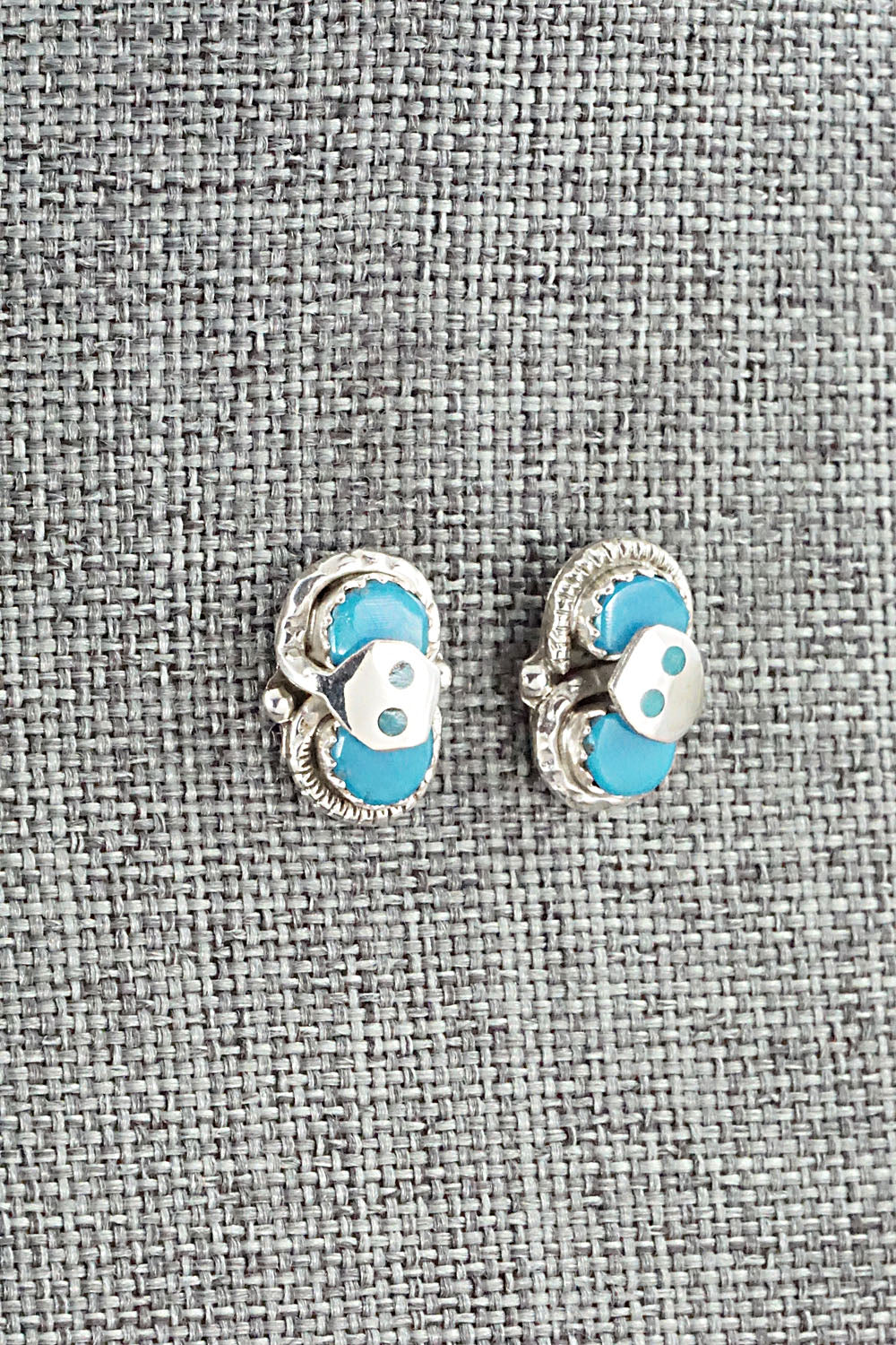 Turquoise & Sterling Silver Earrings - Joy Calavaza