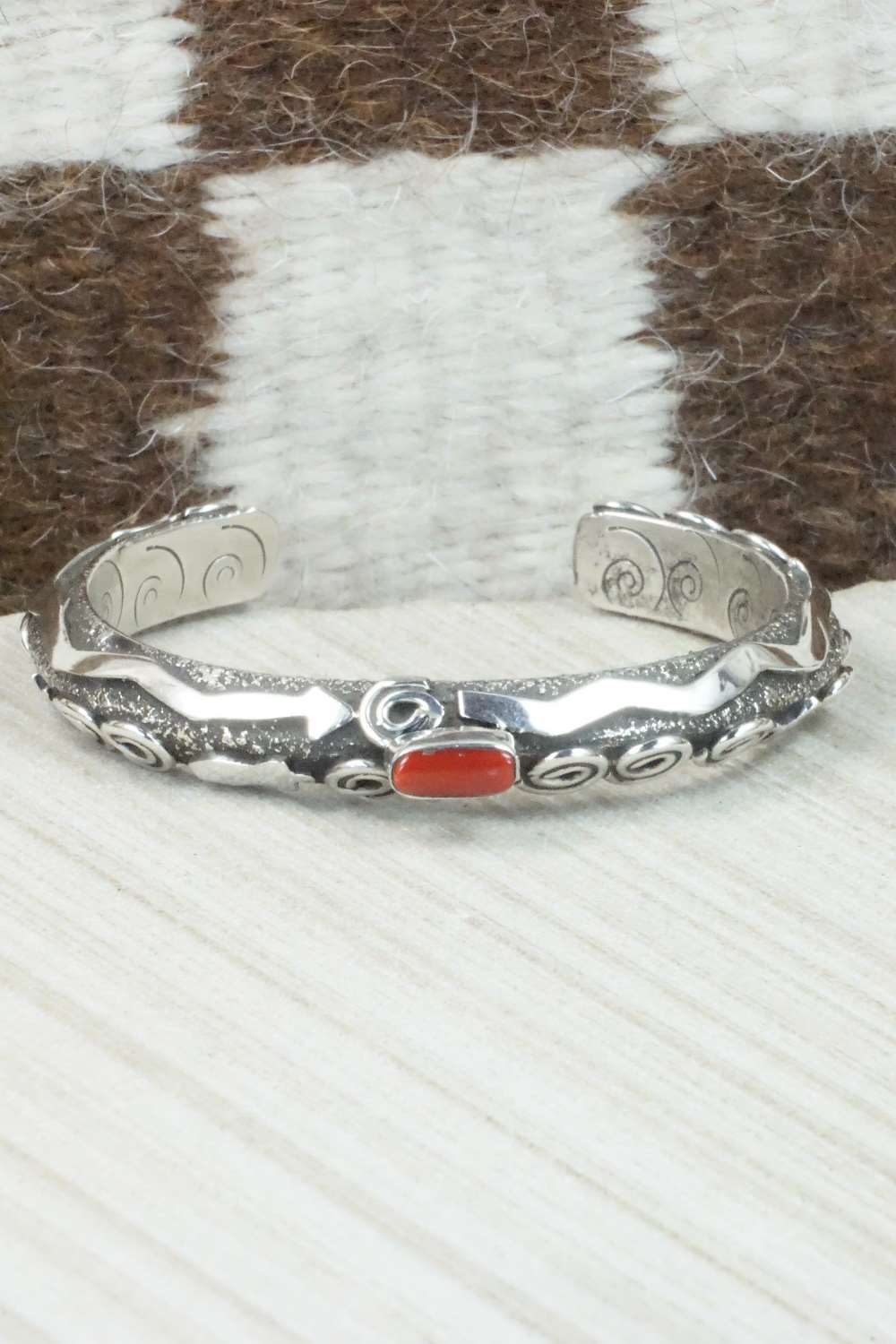Coral & Sterling Silver Bracelet - Alex Sanchez