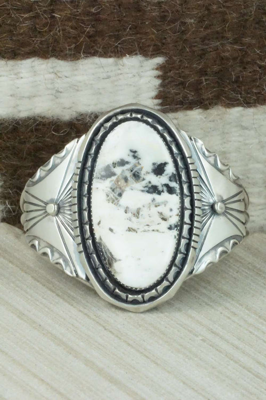 White Buffalo & Sterling Silver Bracelet - Eddie Chaco