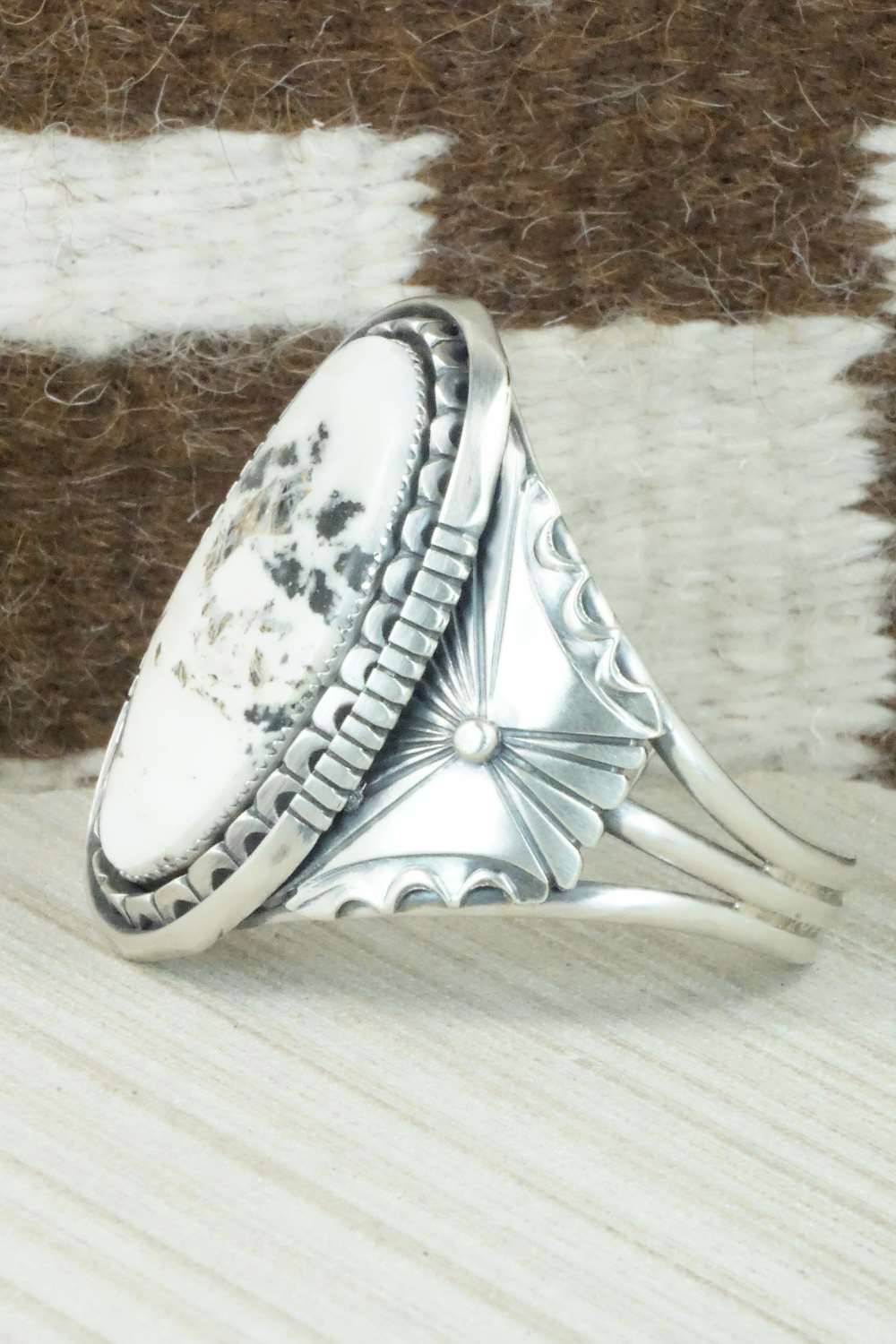 White Buffalo & Sterling Silver Bracelet - Eddie Chaco
