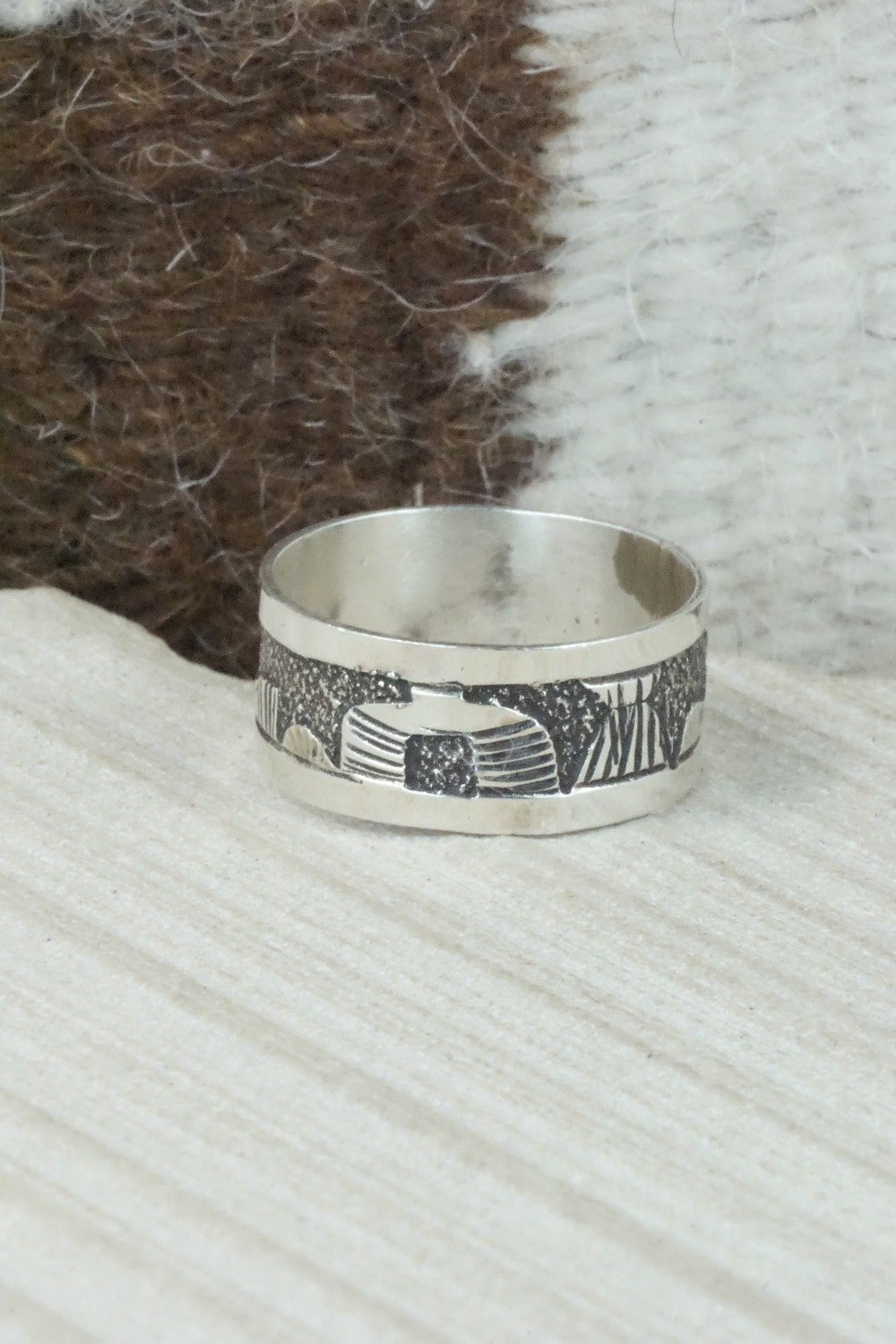 Sterling Silver Ring - Navajo - Size 12.75