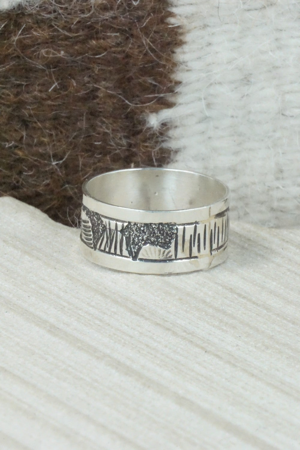 Sterling Silver Ring - Navajo - Size 12.75